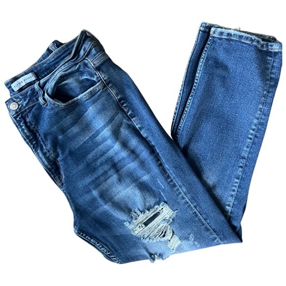 Flying Monkey Denim - Flying Monkey Women’s High Waist Distressed Skinny Jean, Size 13/31